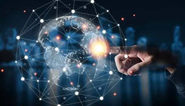 Student studying online using high-speed fibre internet in Canada