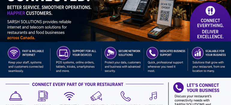 Commercial hotel front desk staff using a high-speed business internet terminal and POS system.