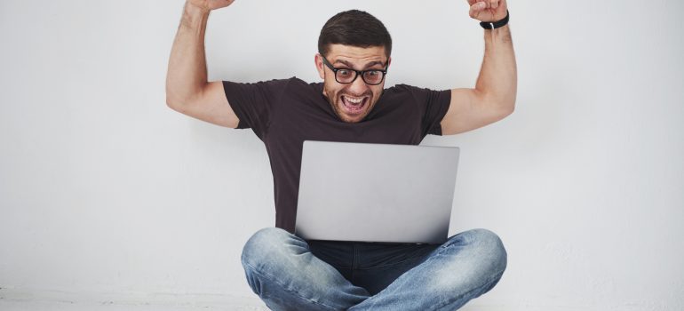 Business owner reviewing internet provider options for a commercial location in Canada